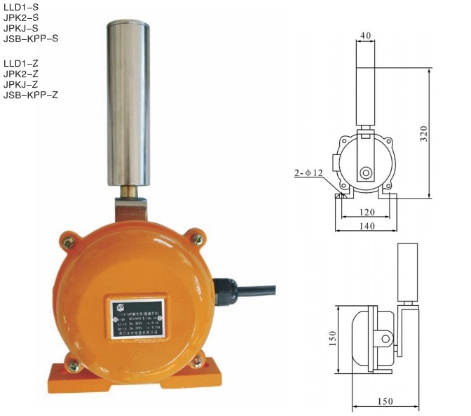 LLD1(JPK、JSB-KPP)系列兩極防偏開關尺寸圖